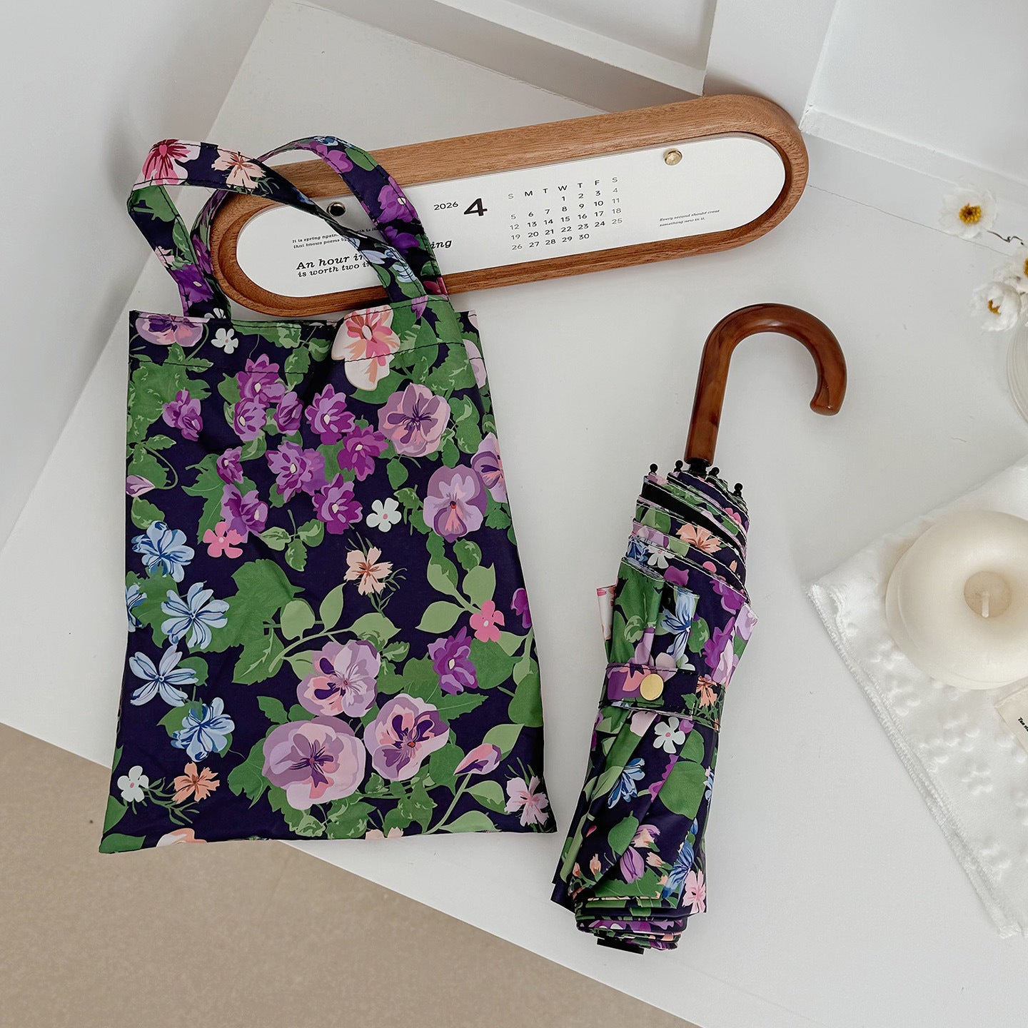 Damen Multifunktionale Umhängetasche mit floralem Design Karnz