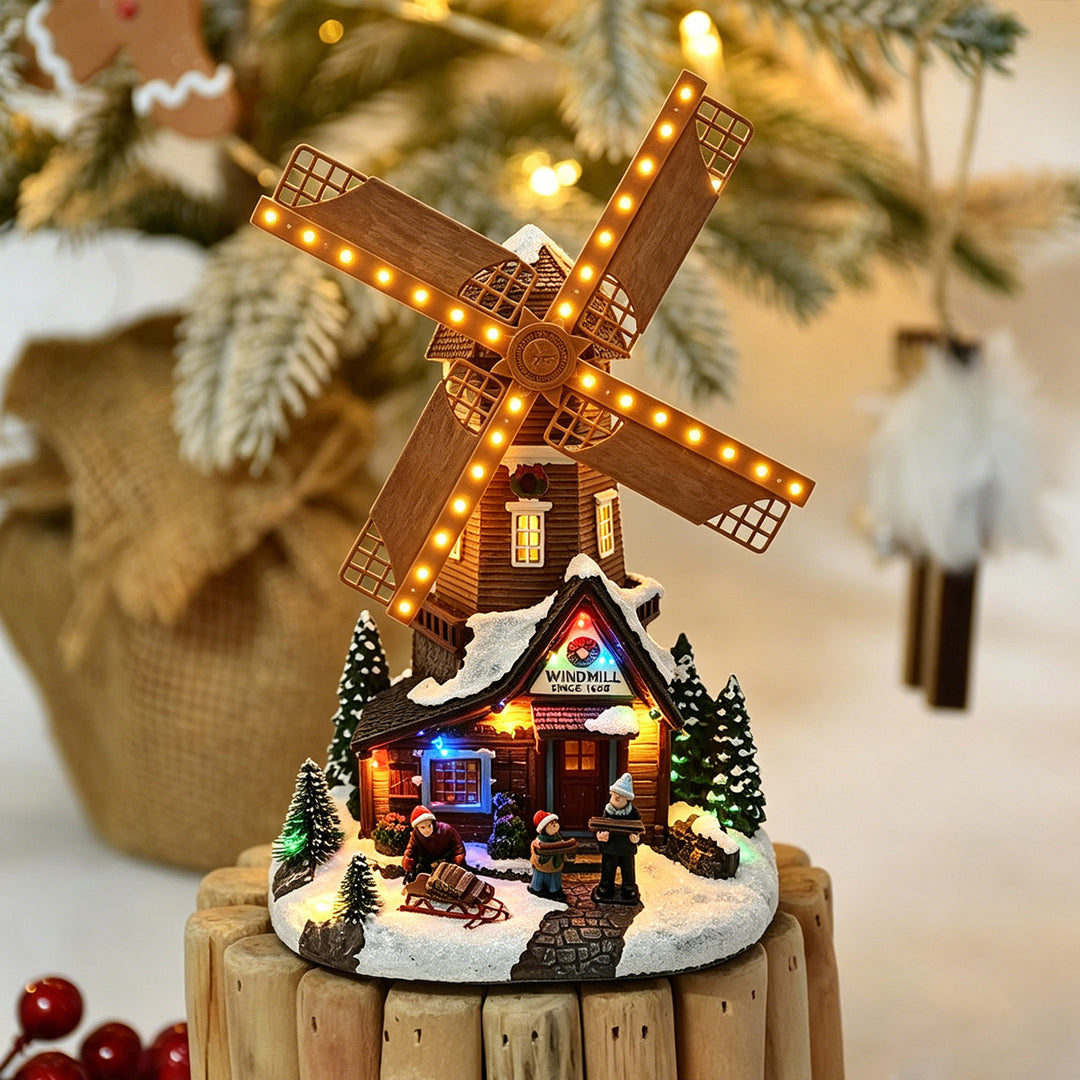Nostalgische Weihnachtswindmühle Dekoration Karnz