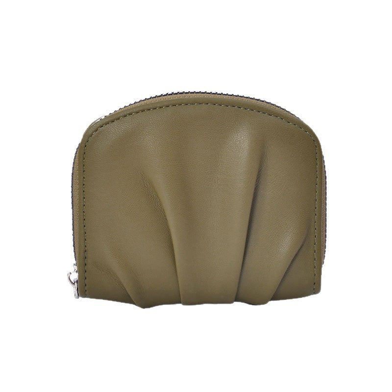 Elegante strukturierte Leder-Münztasche Karnz