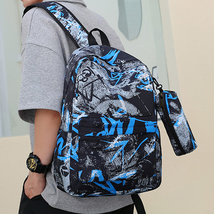 Graffiti-Druck Multifunktionaler Rucksack-Set Karnz