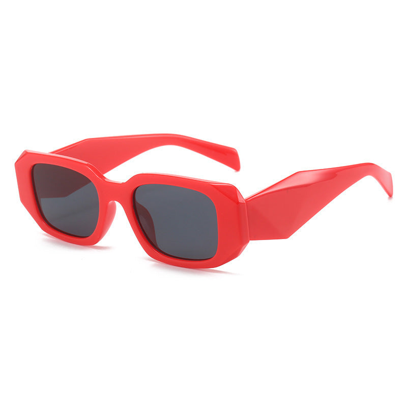 Damen Modische Sonnenbrille mit einzigartigem geometrischem Rahmen Karnz