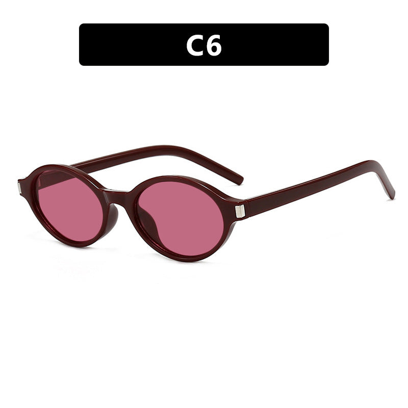 Damen elegante runde Sonnenbrille mit modernem Rahmen Karnz