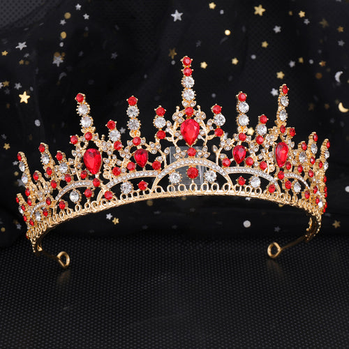 Damen Elegante Kristall-Tiara mit filigranem Design Karnz