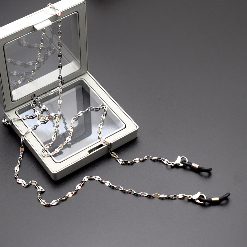 Stylische Silberketten Brillenhalter Karnz