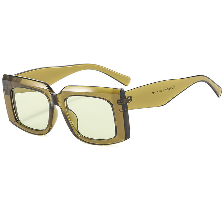 Damen Modische Sonnenbrille mit markantem quadratischem Rahmen und UV-Schutz Karnz
