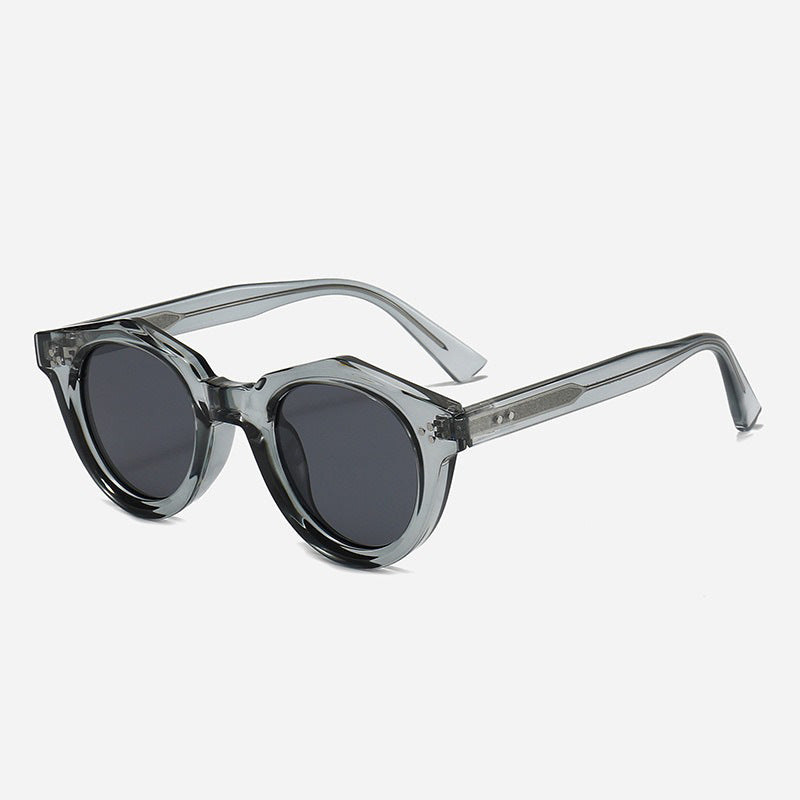Damen Designer-Sonnenbrille mit polygonalem Rahmen und modischen Akzenten Karnz