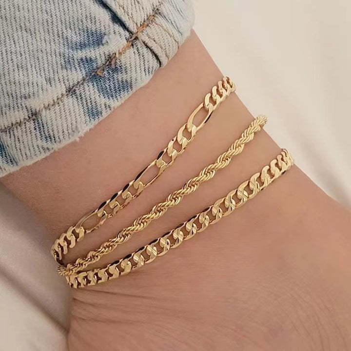 Elegante Drei-Strang-Link-Armbanduhr Karnz