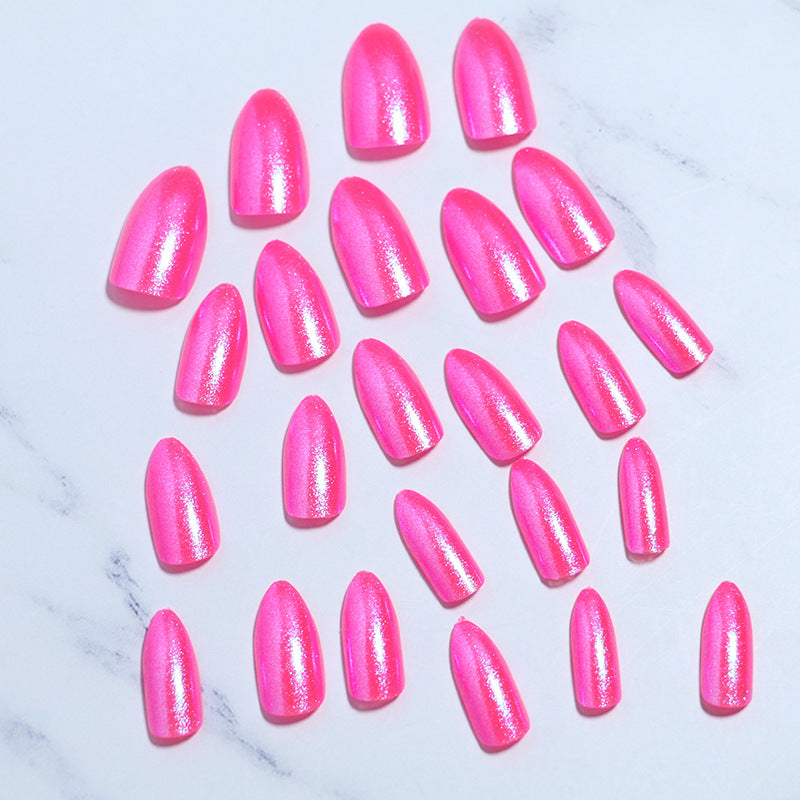 Glossy Press-On Nagelset mit schimmerndem Glanz Karnz