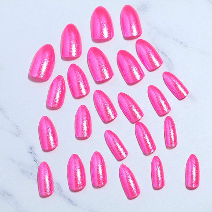 Glossy Press-On Nagelset mit schimmerndem Glanz Karnz