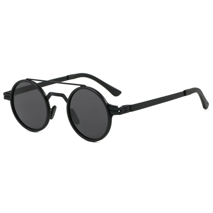 Damen modische runde Sonnenbrille mit minimalistischem Design Karnz