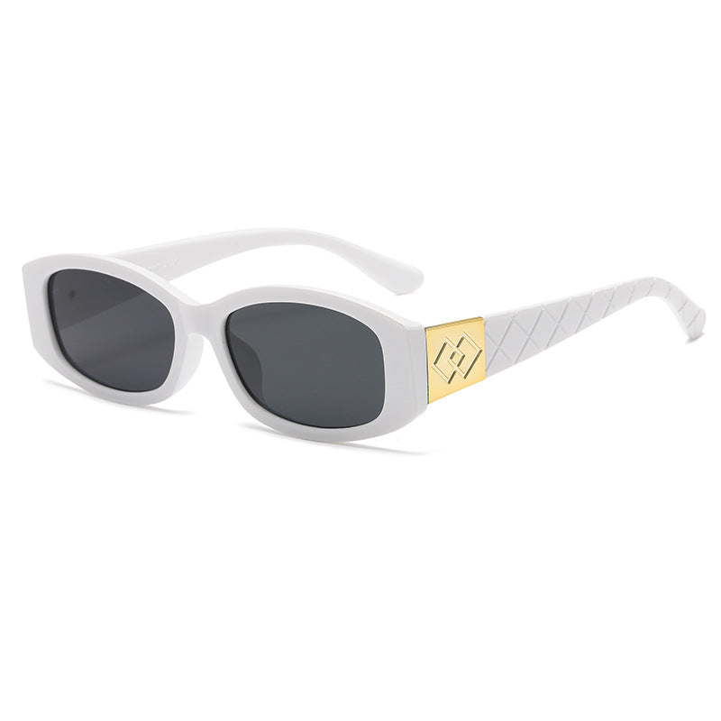Damen moderne Sonnenbrille mit einzigartigem goldenem Rahmen Karnz