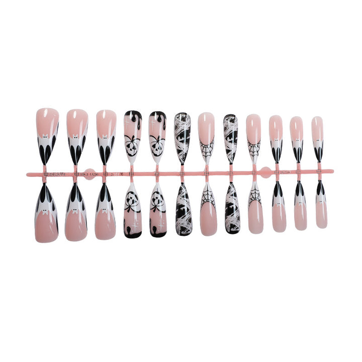Künstlerisches Halloween-Themen Press-On Nagelkunstset Karnz