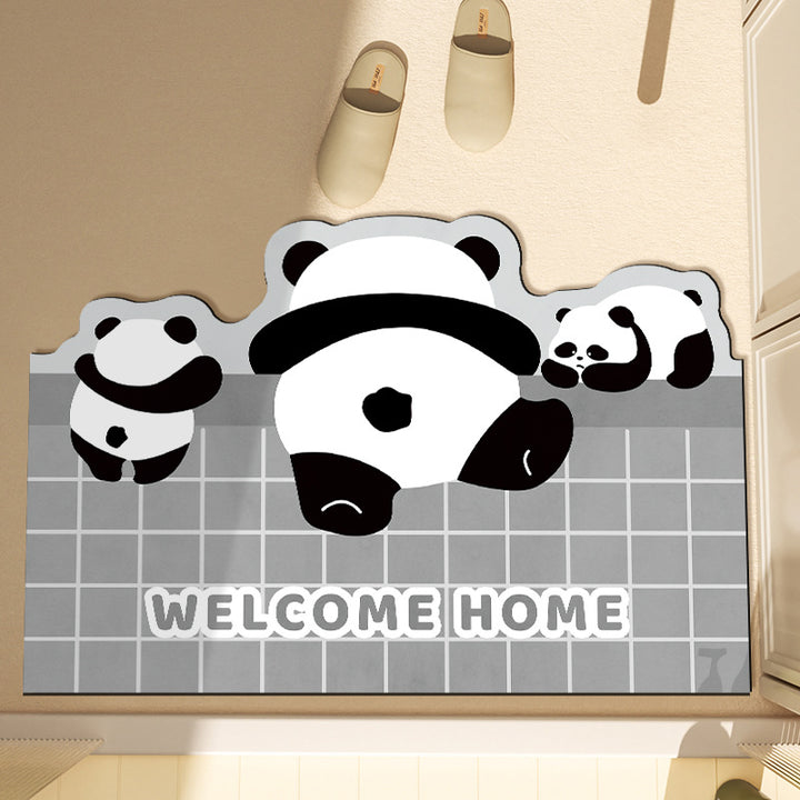 Panda-Themen Fußmatte