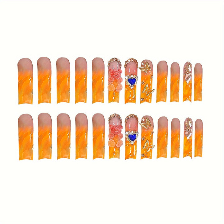 Künstlerische 3D Schmetterling Nagelverlängerungen Karnz