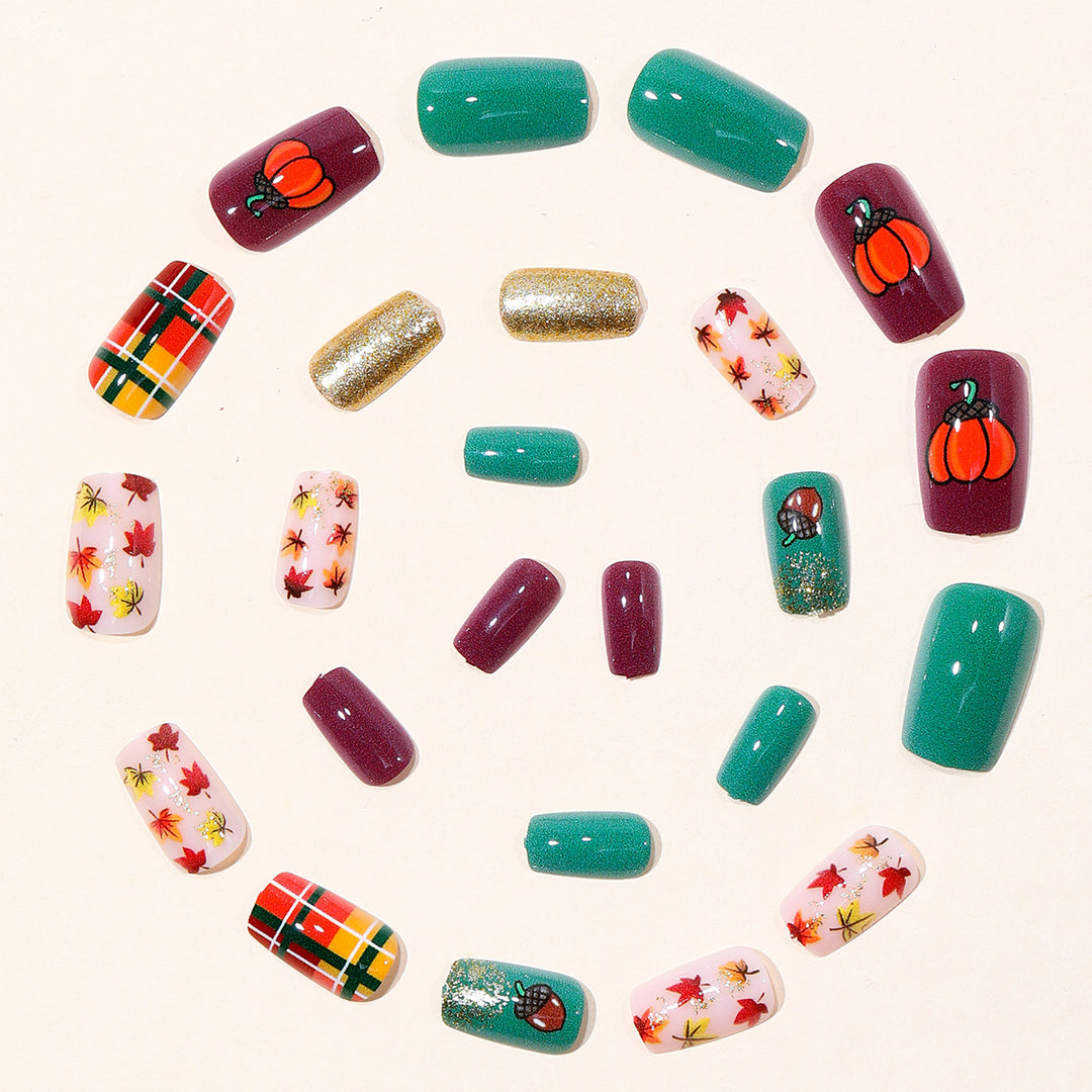 Herbst-inspiriertes saisonales Nagelkunst-Set Karnz