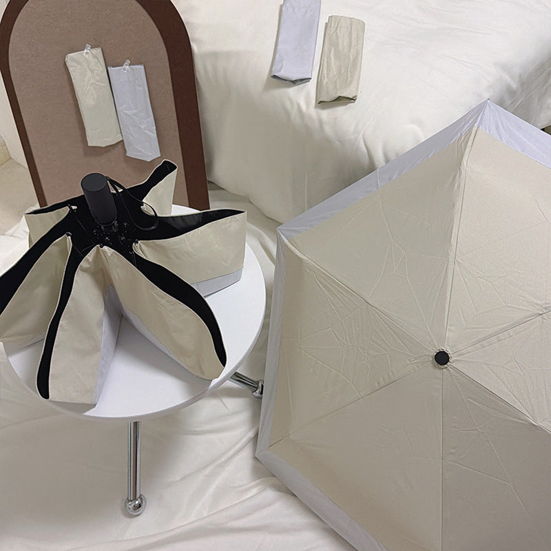 Damen eleganter Falt-Regenschirm mit innovative Handhabungsautomatik Karnz