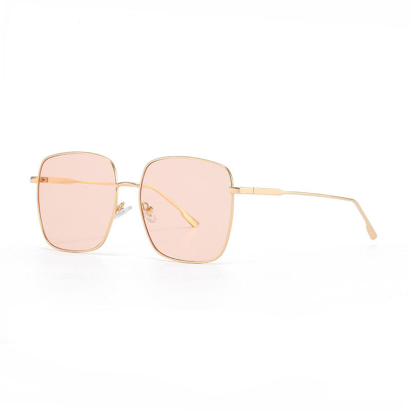 Damen Sonnenbrille mit modernem quadratischen Edelstahlrahmen und polarisierenden Gläsern Karnz