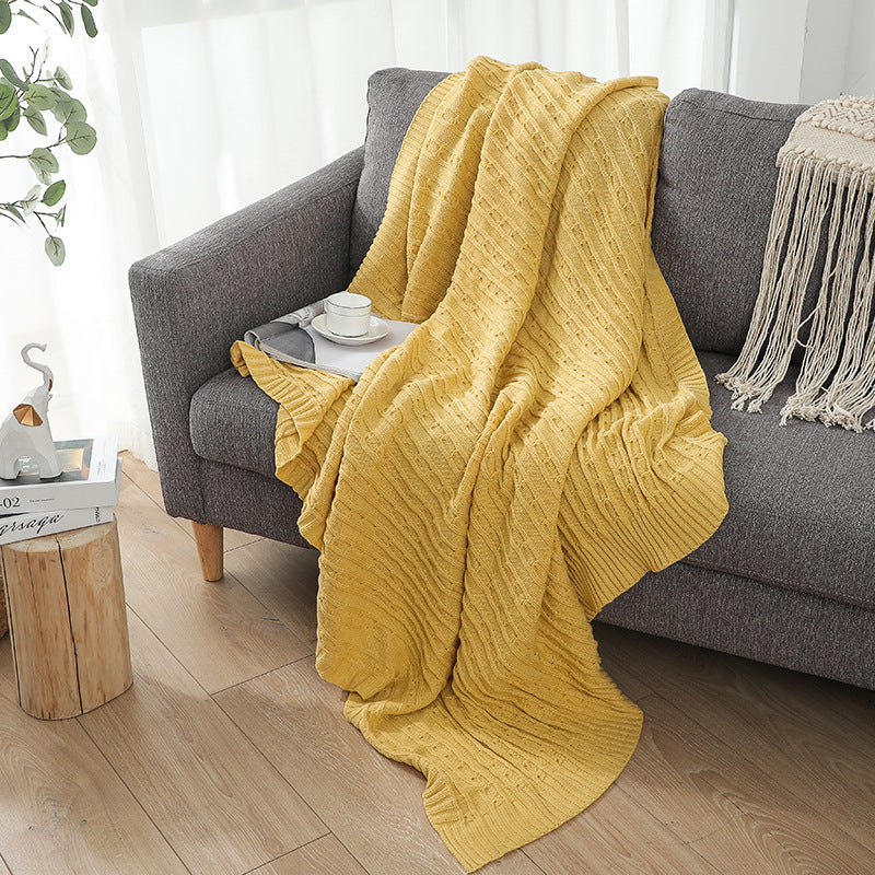 Home Gemütliche Strickdecke