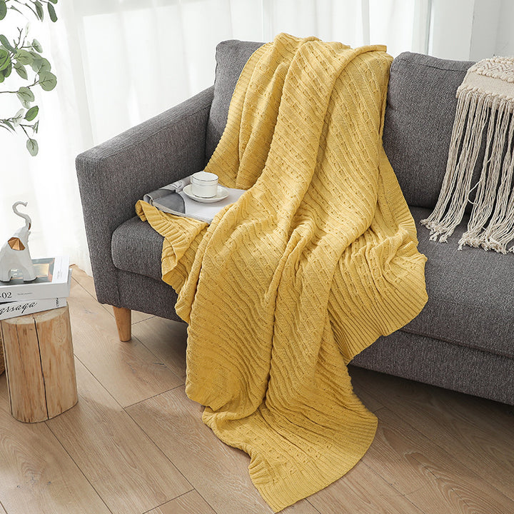 Home Gemütliche Strickdecke