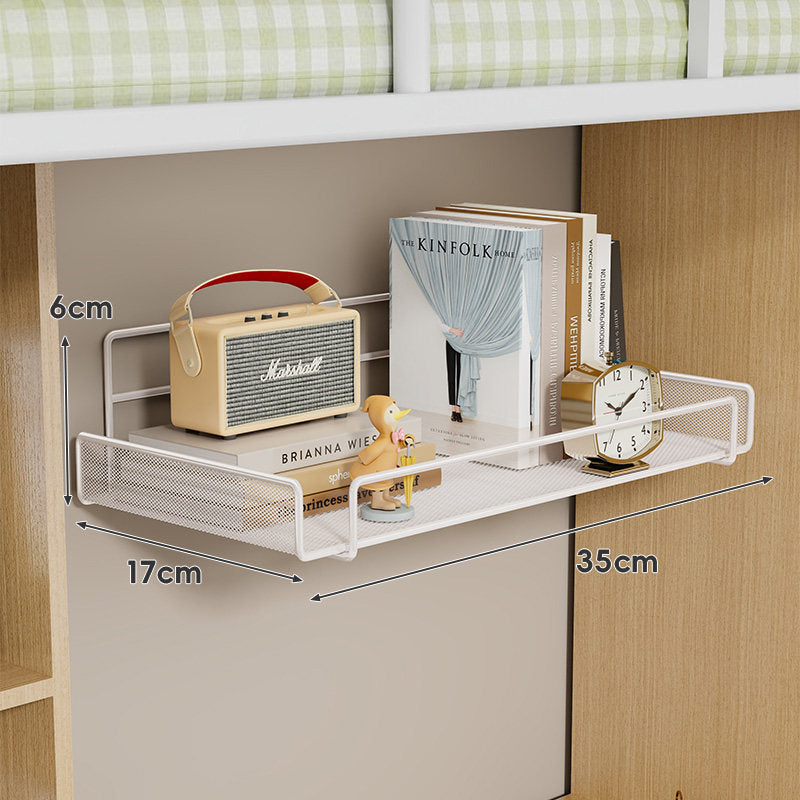 Niedrigprofiliertes Mesh-Unter-Schienen-Organizer-Regal für Bettgestelle und Etagenbett-Schienen