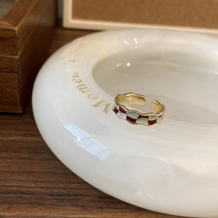 Chic Floral Verstellbares Ring Set Karnz