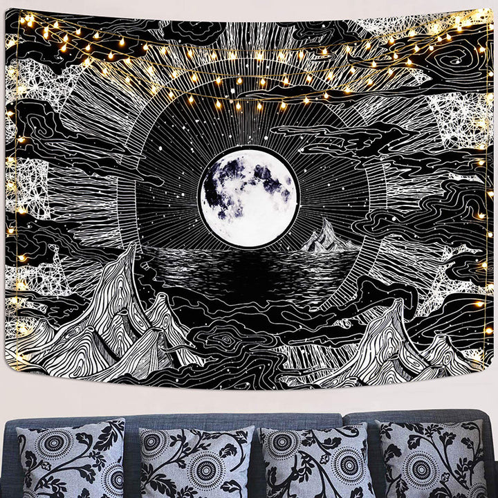 Himmlischer Sonnen- und Mond-Wandteppich