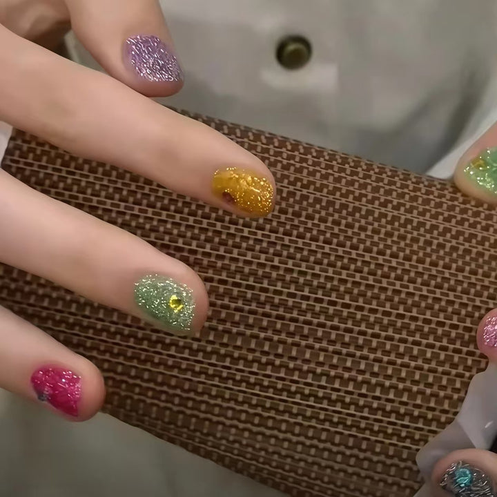 Glitzer-Nagelkunst-Set