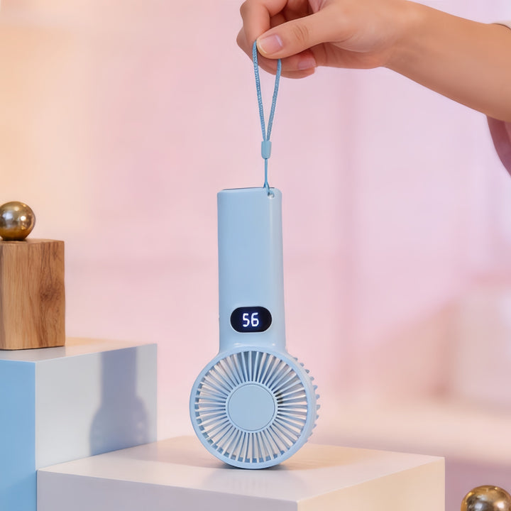 Damen Tragbarer Handventilator mit digitaler Geschwindigkeitsanzeige Karnz 1781544653