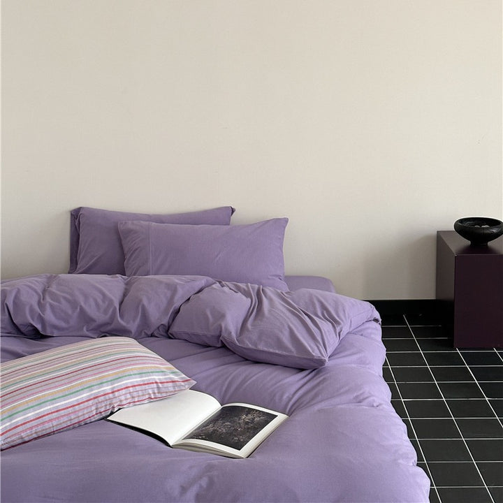 Minimalistisches Makosatin-Bettwäscheset mit extra-weicher Oberfläche und pflegeleichter Webung