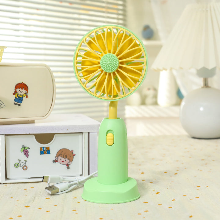 Damen Tragbarer USB-Lüfter mit verspieltem Blumen-Design Karnz