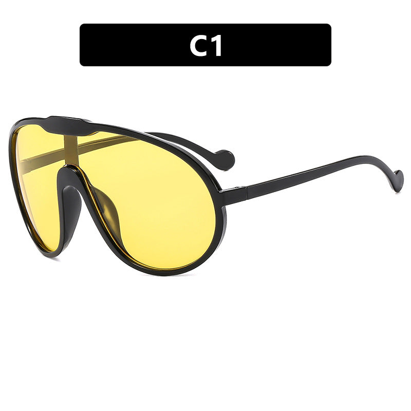 Damen futuristische transparente Sonnenbrille mit eleganter Form Karnz