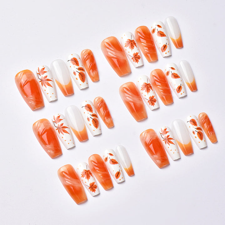Herbst-Themen Künstlerisches Press-On Nagelset Karnz