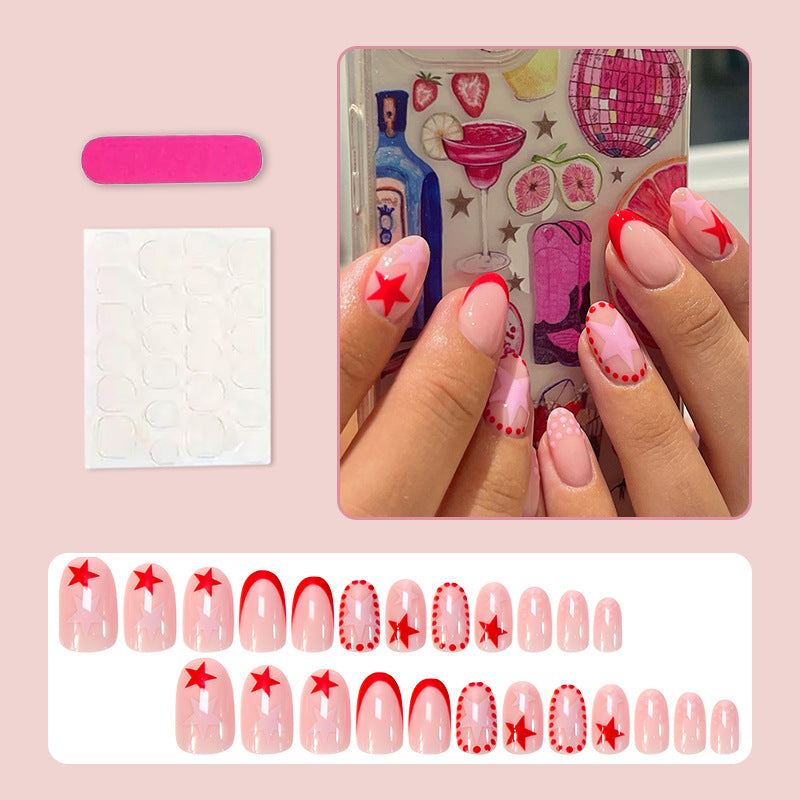 Kunstnagelset mit kreativen Sternen-Designs und glanzvollem Finish Karnz