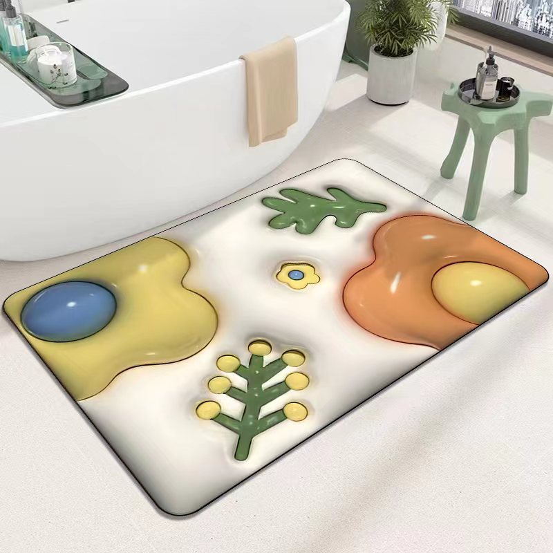 Ultra-weiche Badmatte mit Blumenmuster