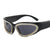 Damen stilvolle Sonnenbrille mit funkelndem Kristallrahmen Karnz