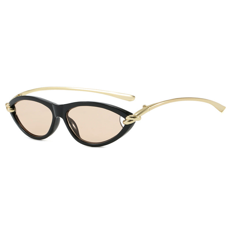 Damen Cat-Eye Sonnenbrille mit elegantem Metallrahmen und schützendem UV-Filter Karnz