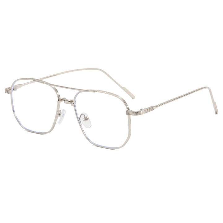 Damen modische geometrische Brille mit elegantem Metallrahmen Karnz