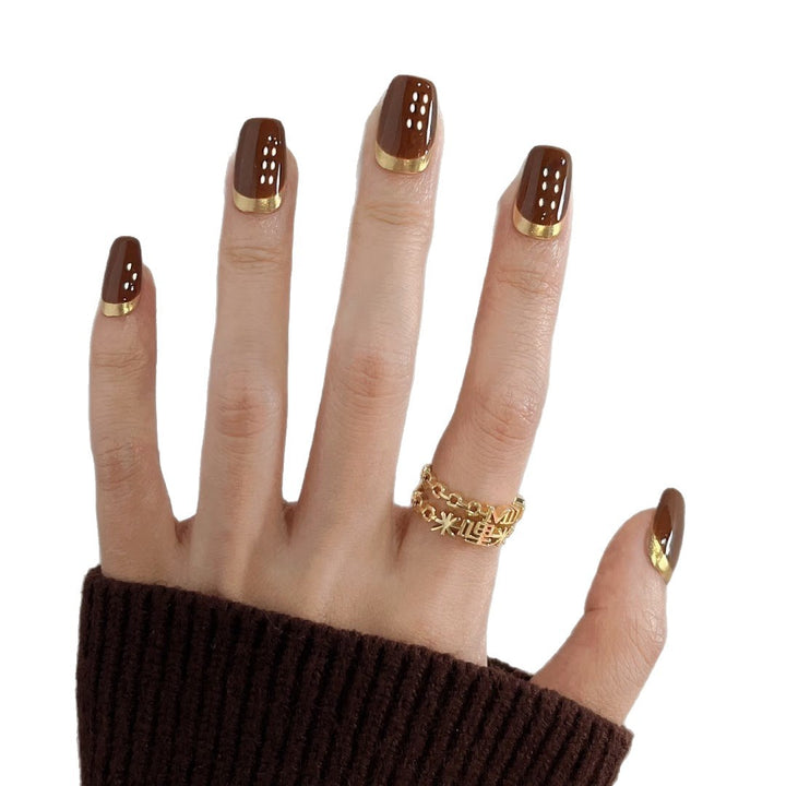 Luxuriöses Glänzendes Press-On Nagelkunst Set