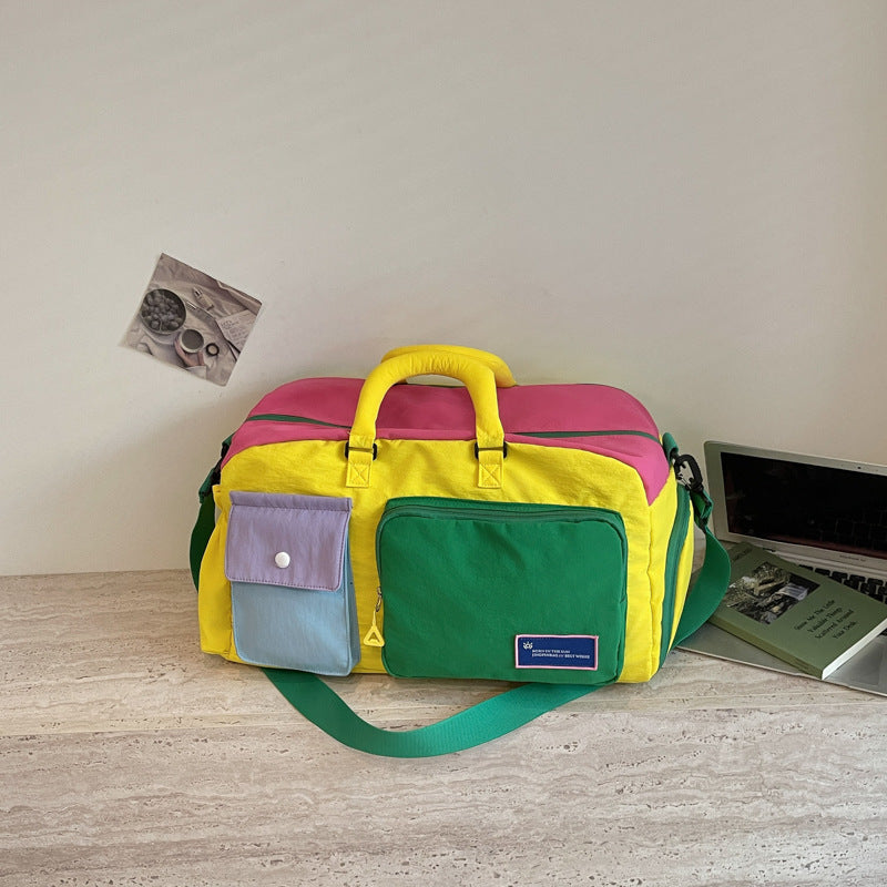Lebendige Farbblock-Reise-Duffel