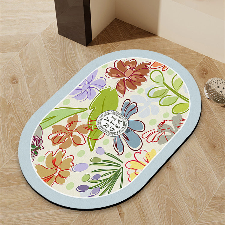 Blumenmotiv Innenbereich Matte