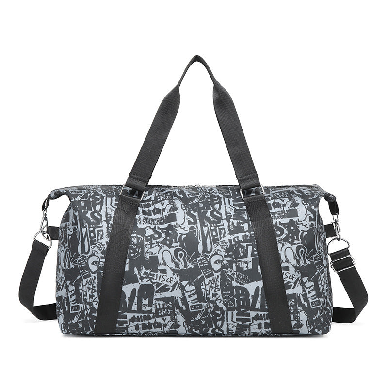 Grafisch gemusterte Sport-Duffel-Tasche Karnz
