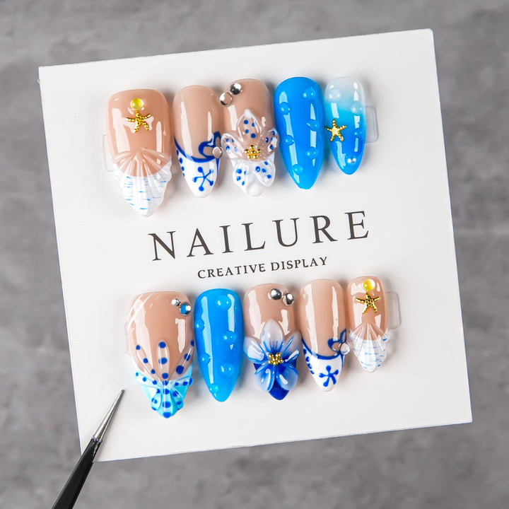 Künstlerisches Themen Druck-on Nagelkunstset