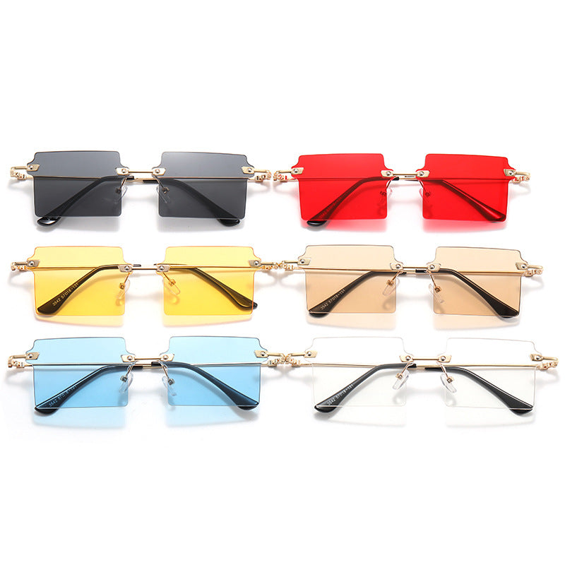 Damen modische oversized Sonnenbrille mit rechteckigem Design Karnz