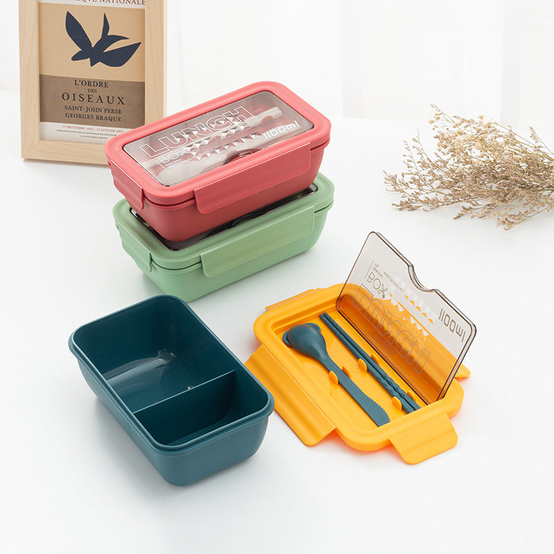 Multi-Compartment Lunch Aufbewahrungsbehälter mit Besteck