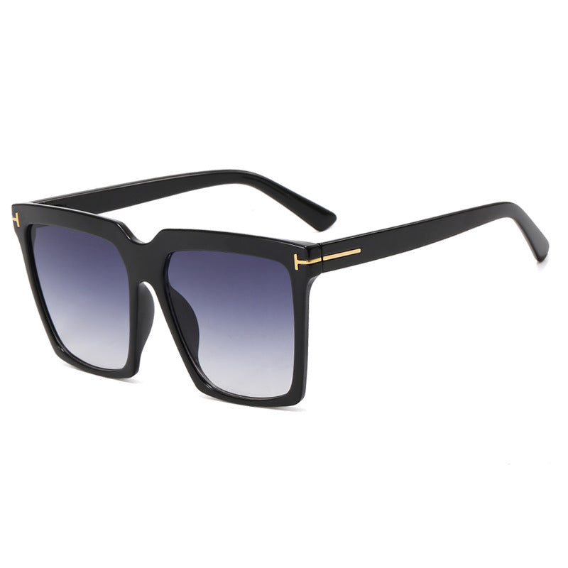 Damen quadratische Sonnenbrille mit elegantem Metallakzent Karnz