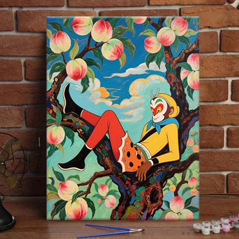 Verspielt Affe Abenteuer Kunst Druck Karnz