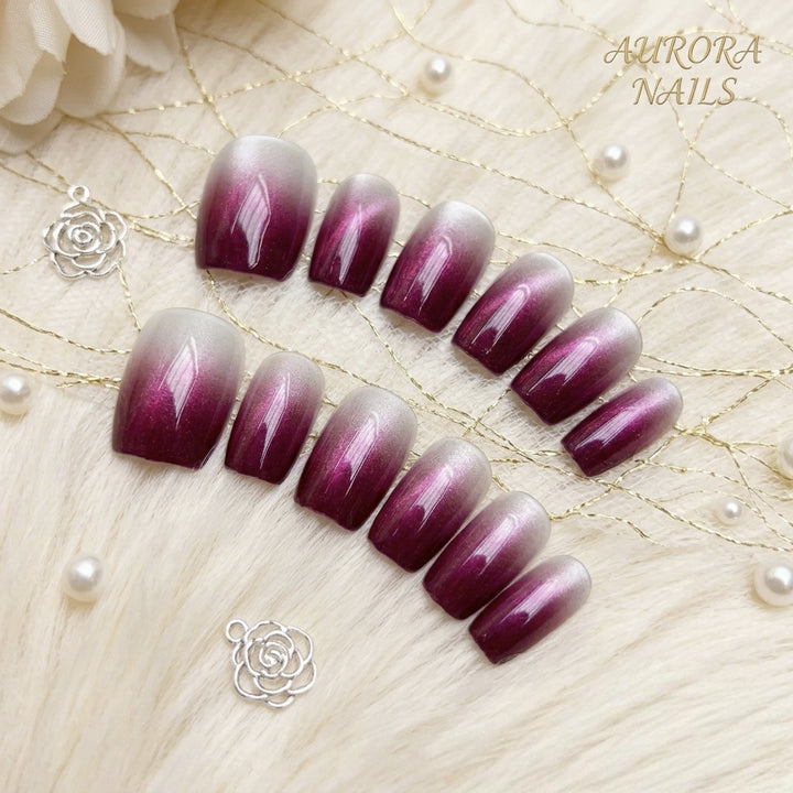 Ombre Glam Press-On Nagelset