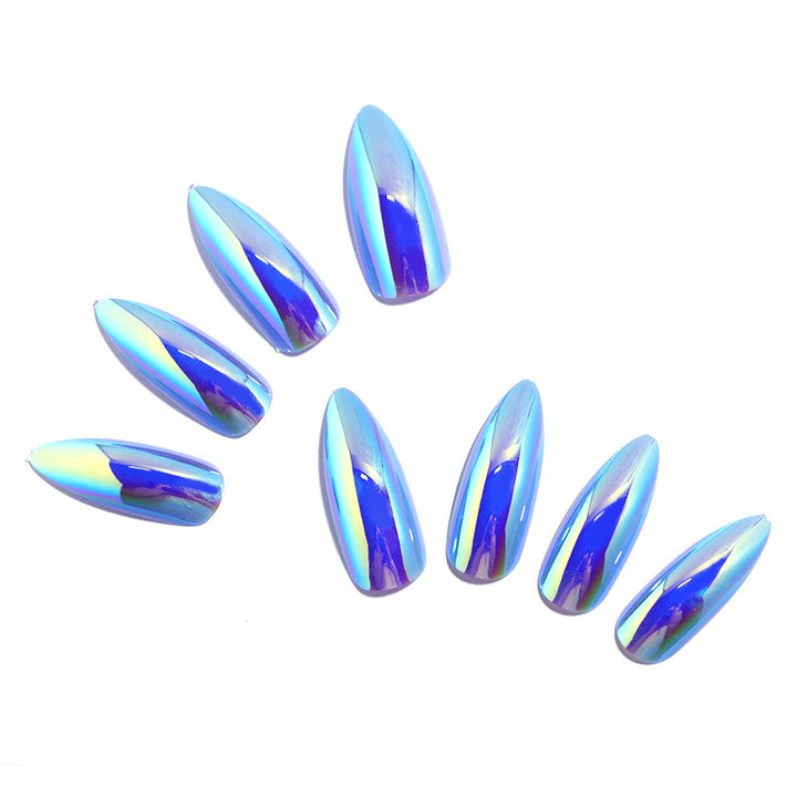 Iridescent Stiletto Press-On Nagelspitzen Karnz