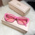 Damen futuristische Cat-Eye Sonnenbrille mit transparentem Rahmen und komfortablem UV-Schutz Karnz