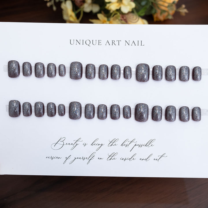 Glitzernde Gel Press-On Nagel Set